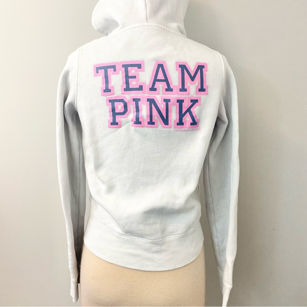Victoria’s Secret PINK old school my favorite sweats team pink full zip sweater